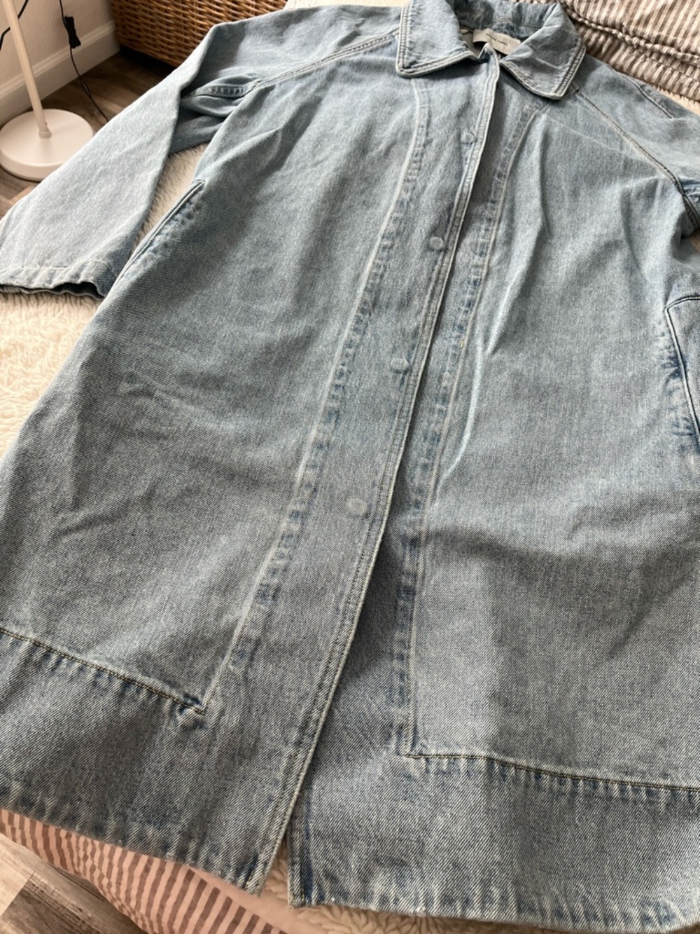 Rachel Comey Light Blue Denim Trench Coat - Picture 6 of 9